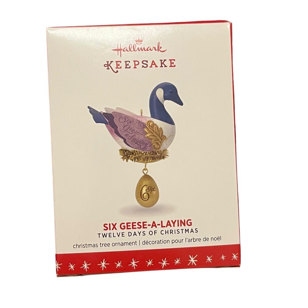 Hallmark Keepsake 2016 Twelve Days of Christmas Six Geese a Laying Ornament
